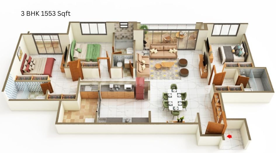 Nyati-Evoque-Gallery-3BHK-FloorPlan-2
